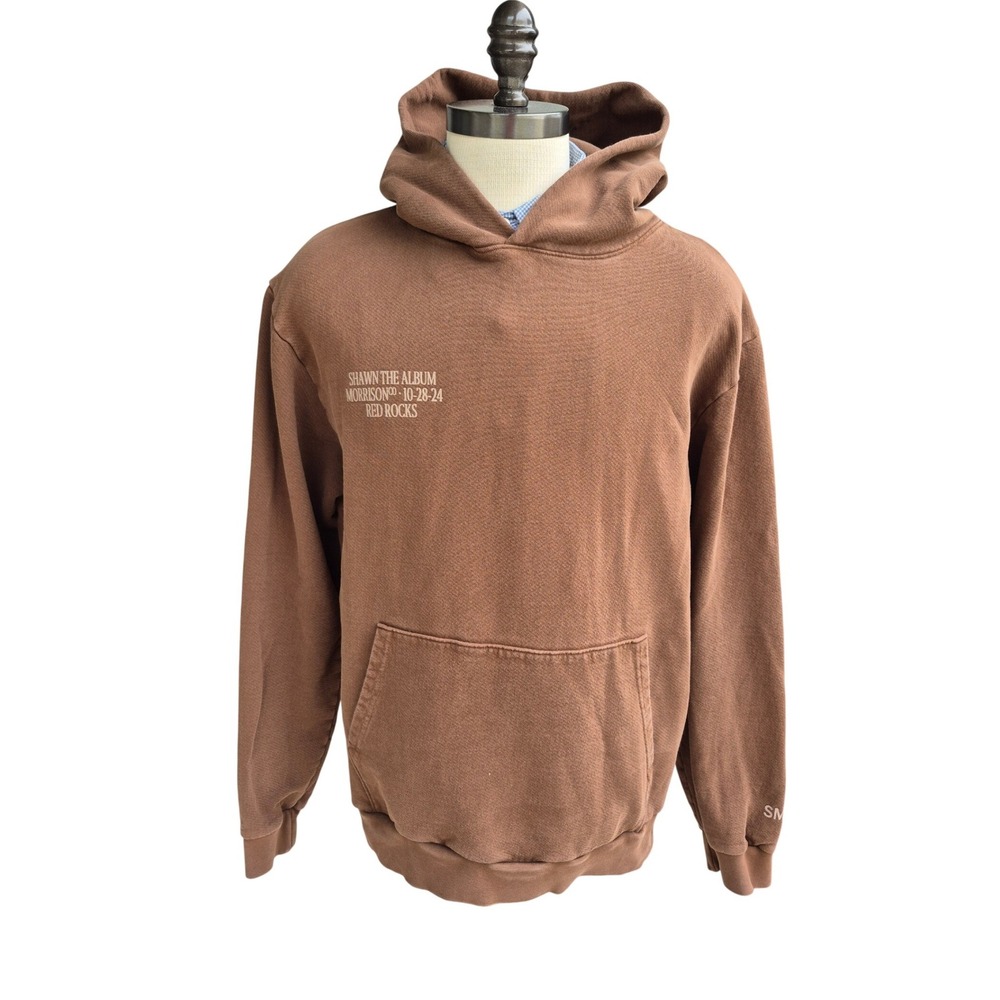 Shawn Mendes Shawn The Album Red Rocks Friends‎ and Family Hoodie Brown Mens XL